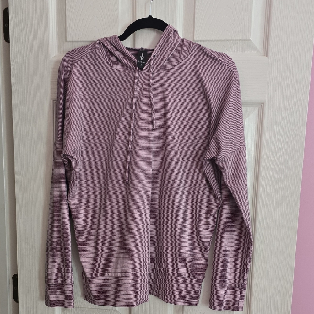 Skechers Pink and Black Striped Hoodie